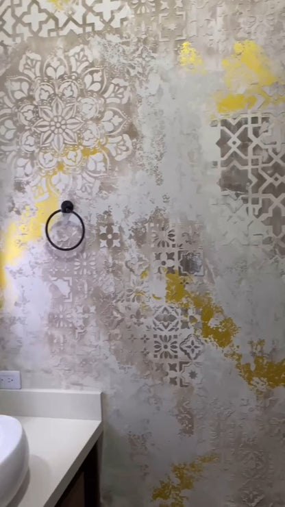 Set of stencils DFA for walls (East 72 + Round 117) for plaster and paint 0.3-1 mm (N00113)