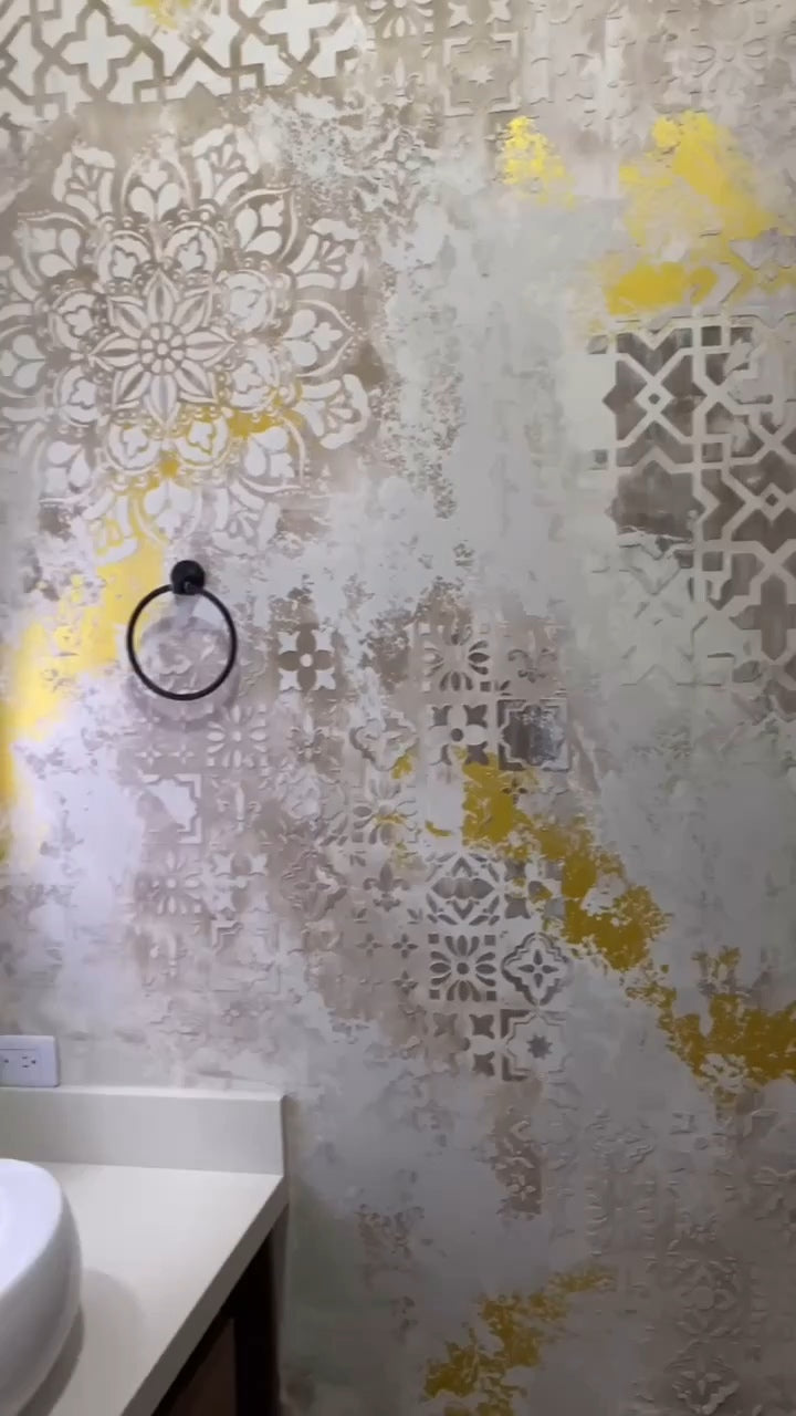 Set of stencils DFA for walls (East 72 + Round 117) for plaster and paint 0.3-1 mm (N00113)