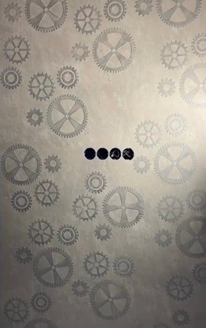 Gears on the walls - a stylish accent with a stencil DFA Loft 0.3-1 mm (L00011)