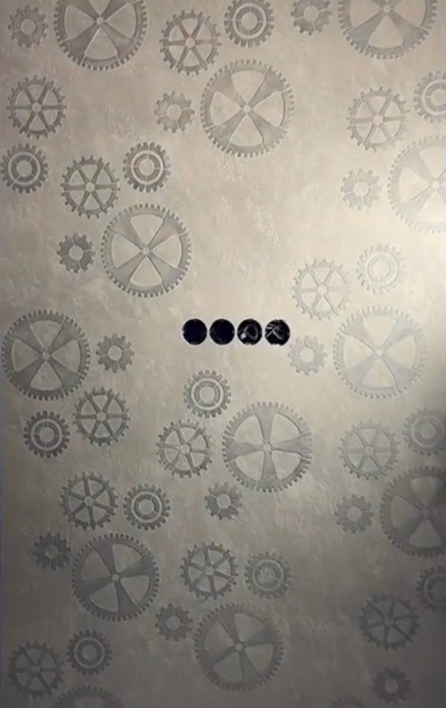 Gears on the walls - a stylish accent with a stencil DFA Loft 0.3-1 mm (L00011)