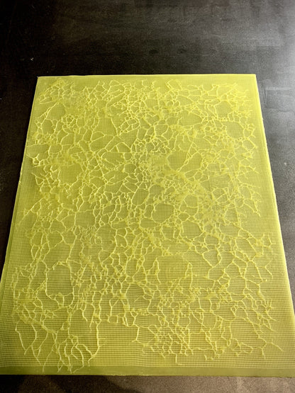 Silicone impression for decoration Marble veins yellow W00002