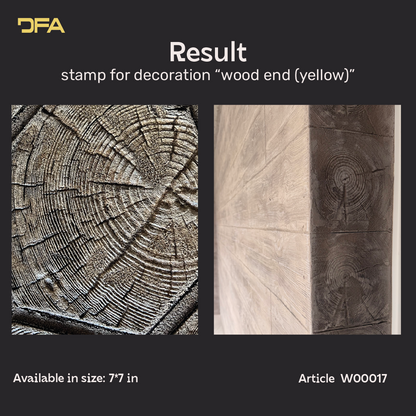 Silicone impression for decoration Tree end (Yellow) W00017