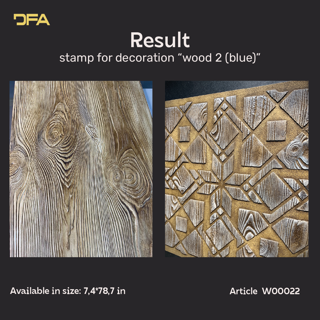 Silicone impression for decoration Tree 2 (blue) W00022