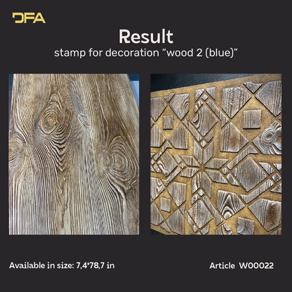 Silicone impression for decoration Tree 2 (blue) W00022
