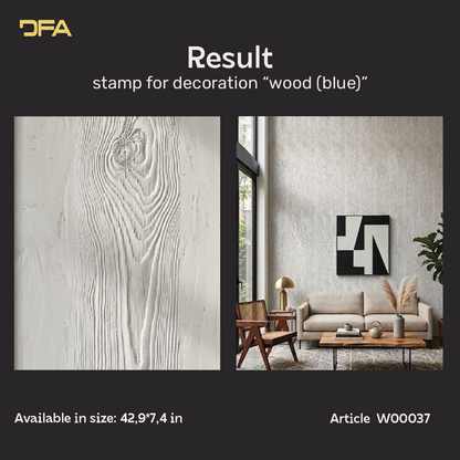 Silicone impression for decoration Tree (blue) W00037