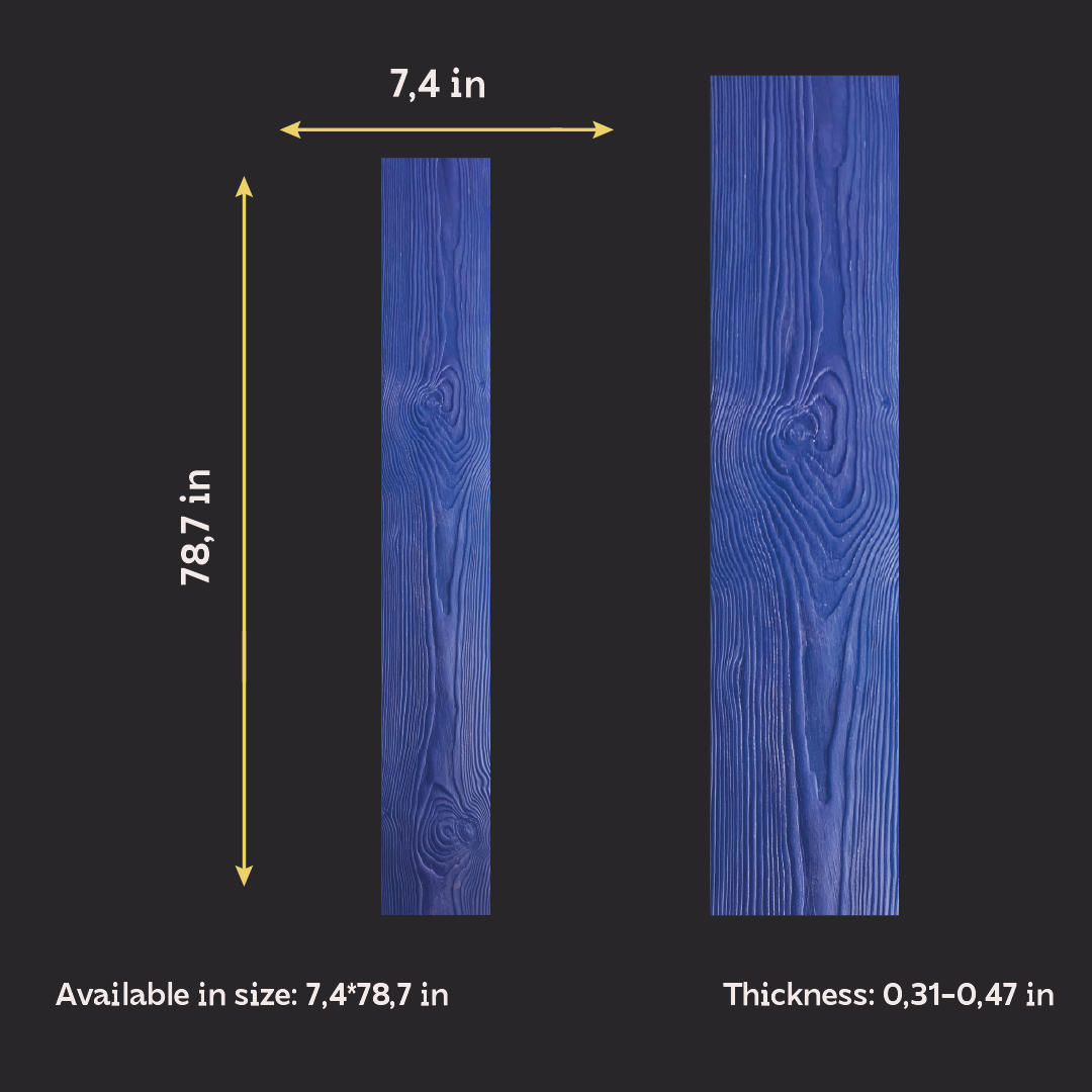 Silicone impression for decoration Tree 2 (blue) W00022