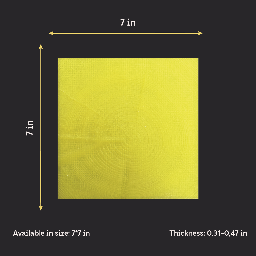 Silicone impression for decoration Tree end (Yellow) W00017
