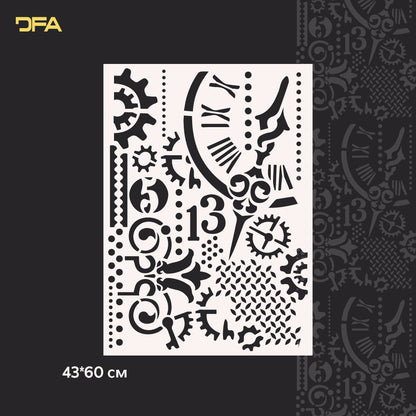 Reusable stencil DFA for decorative plaster Loft 37 (L00037)