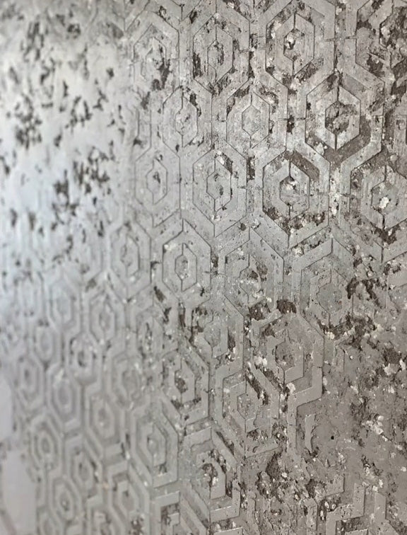 Wall decor with stencils DFA (Geometry 25 + Geometry 32) for plaster and paint 0.3-1 mm (N00133)