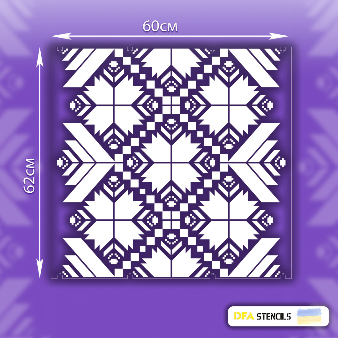 Ethno Stencil DFA Embroidery for plaster and paint 0.3-1mm (Z00045)