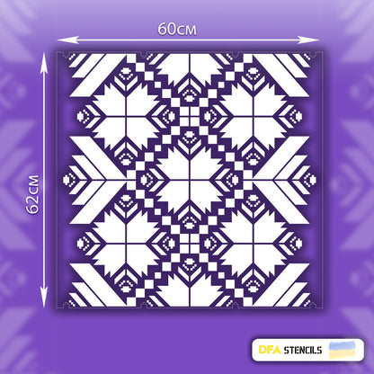 Ethno Stencil DFA Embroidery for plaster and paint 0.3-1mm (Z00045)
