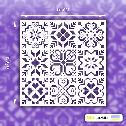 Stencil DFA Embroidery for plaster and paint 0.3-1mm (Z00055)