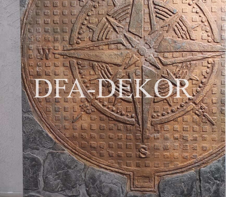 Modern decor with meaning: stencil DFA Compass for your home 0.3-1 mm (С00036-d)