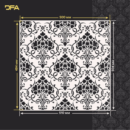 Fine Patterns DFA Damask Stencil - Update Your Interior 0.3-1mm (D00065)