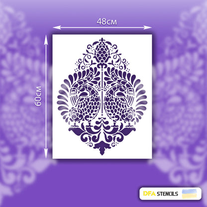 Elegance and classic with DFA stencil Royal Damask 0.3-1 mm (D00022)