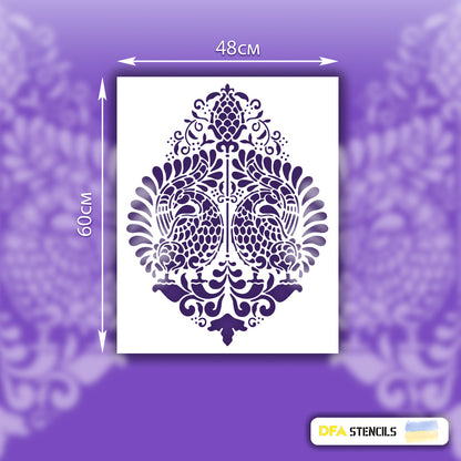 Elegance and classic with DFA stencil Royal Damask 0.3-1 mm (D00022-d)