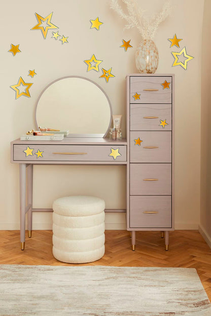 Mirror decor DFA Stars: bright accent and visual increase of space, 18 pcs (YA00007)