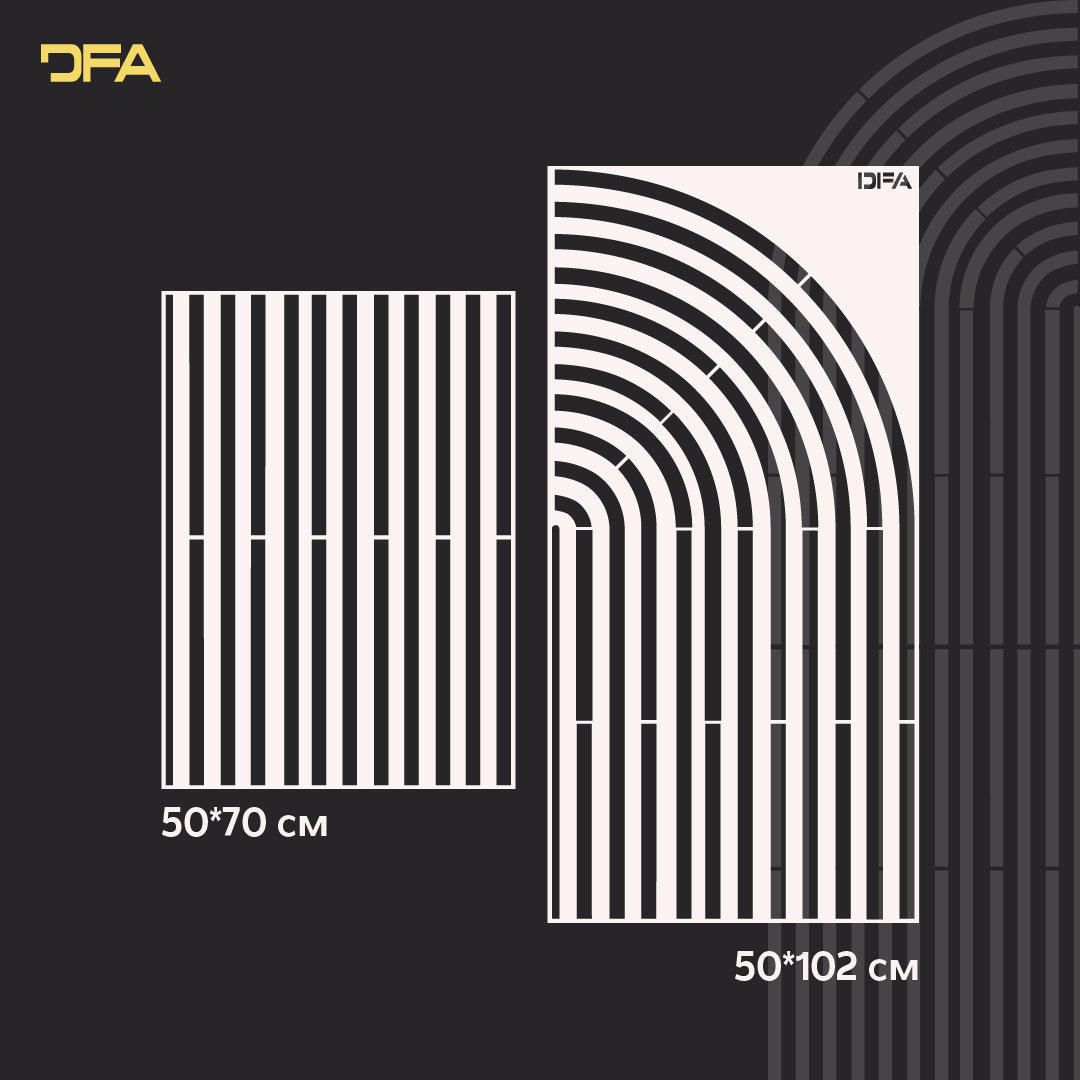 Perfect stripes in Loft style - decorate walls with DFA stencil 0.3-1 mm (L00044)