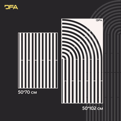 Perfect stripes in Loft style - decorate walls with DFA stencil 0.3-1 mm (L00044)
