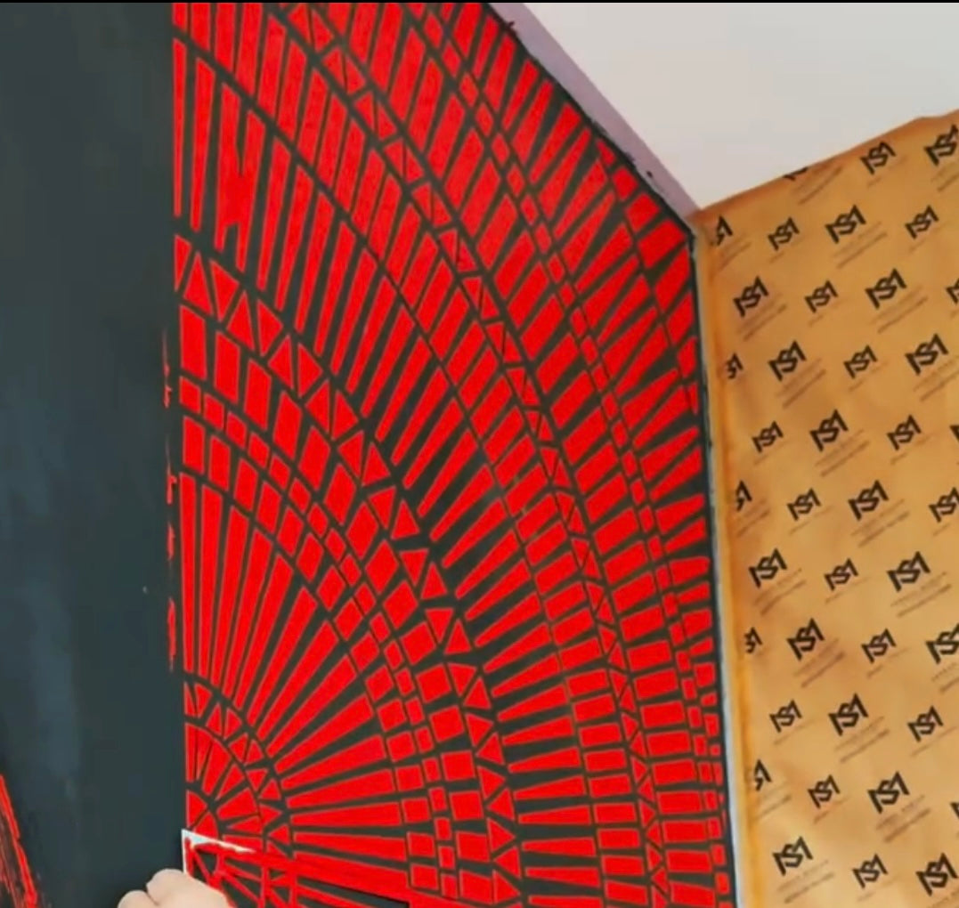 Create unique walls with DFA Stencil Round Pattern 0.3-1mm (C00125)