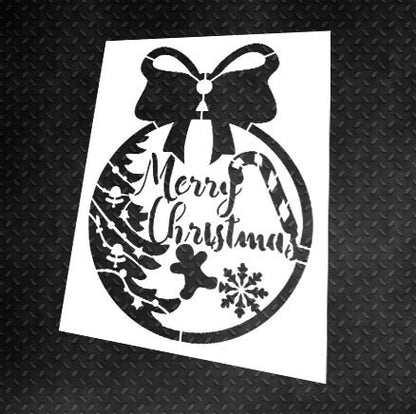 Stencil DFA reusable for plaster and paint 0.3-1mm Christmas ball (E00023)