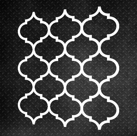 Reusable stencil DFA for decorative plaster and paint Oriental pattern 0.3-1mm (V00008)