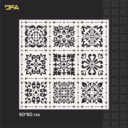 Stencil DFA Square patterns for plaster and paint 0.3-1mm (K00002)
