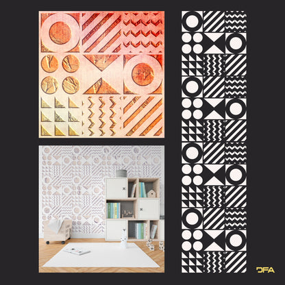 Stencil DFA for decoration Geometry for plaster and paint 0.3-1mm (G00144)