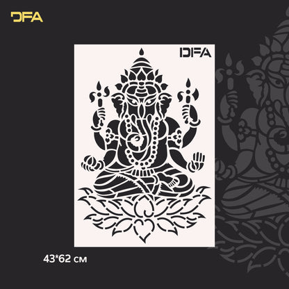 Stencil DFA Ganesha for plaster and paint 0.3-1mm (X00110)