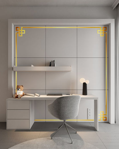 DFA Mirror Decor Corner Pattern - Visual Space Expansion and Style 2pcs/4pcs (YA00035)