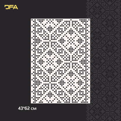 Stencil DFA Embroidery for plaster and paint 0.3-1mm (Z00053)