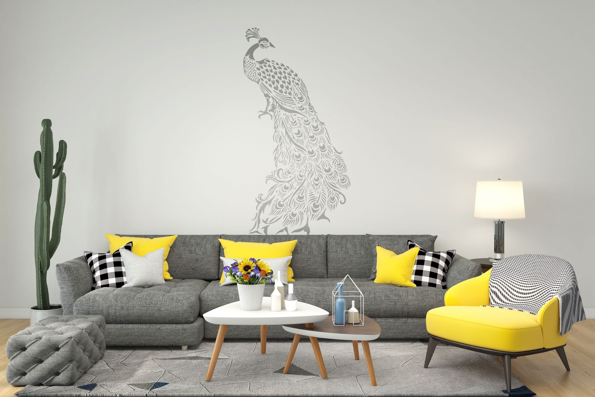 Stencil DFA Peacock for plaster and paint 0.3-1mm (J00004)