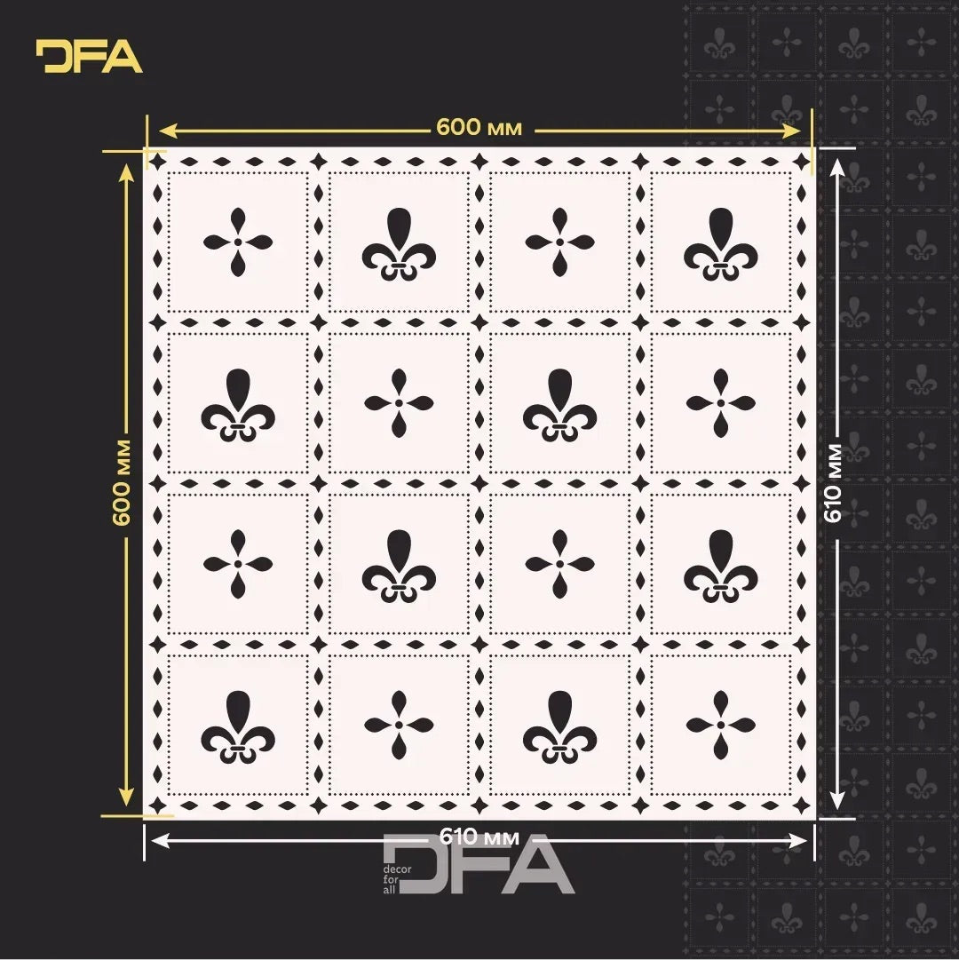 Professional design with oriental pattern - DFA stencil for walls 0.3-1 mm (V00076)