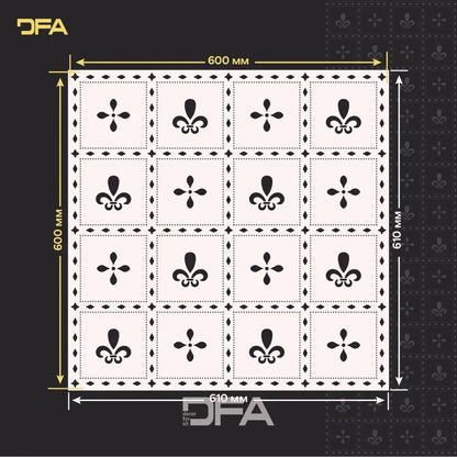 Professional design with oriental pattern - DFA stencil for walls 0.3-1 mm (V00076)