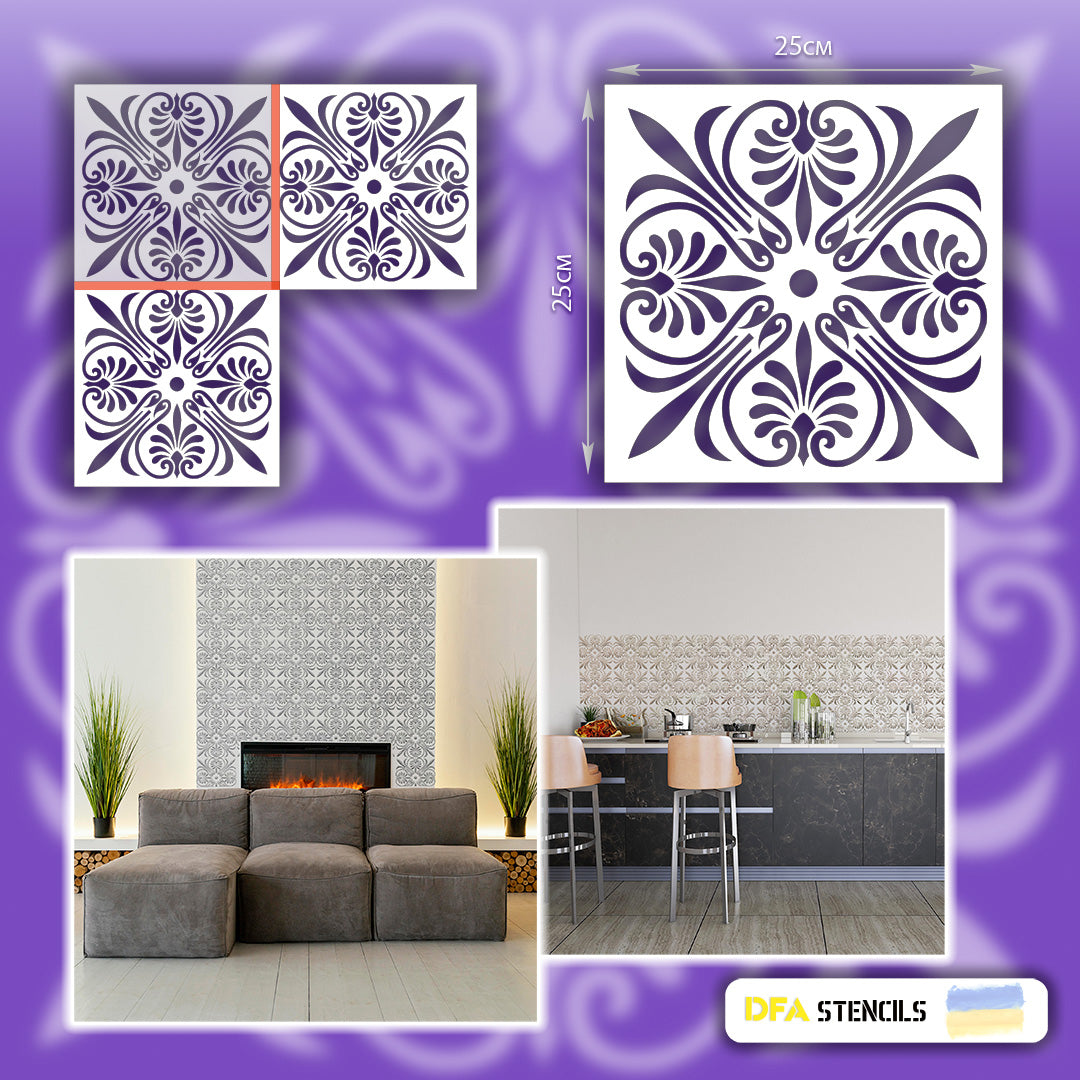 Stencil DFA Square pattern, for plaster and paint 0.3-1mm (K00079)