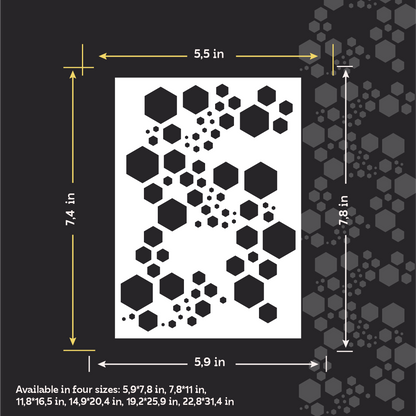 Create modern art decor with the DFA Loft stencil (0.3–1 mm, L00067)