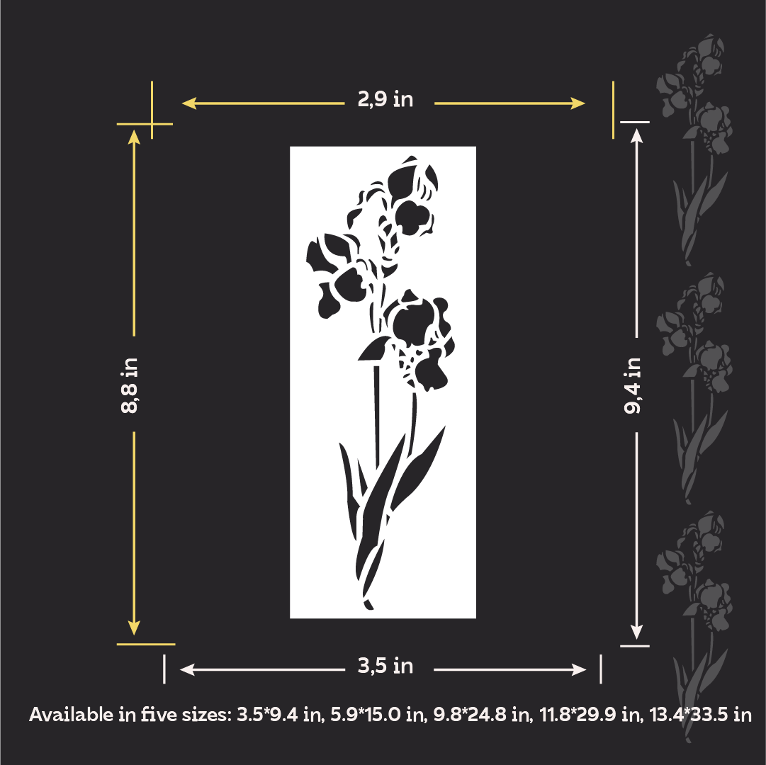 DFA "Flower" Stencil for Decoupage on Interior Decor Items (P00207)