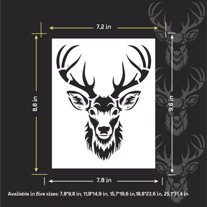 DFA "Deer" Stencil — add a sense of lightness to your interior. Thickness: 0.3–1 mm (J00081)