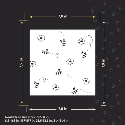Bees on the walls – a magical atmosphere for a child's room with DFA 0.3–1 mm (E00099)