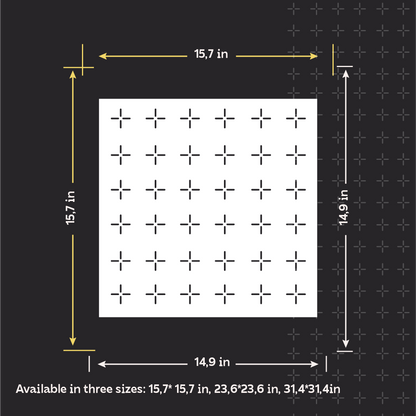Create modern designs easily with the DFA Geometric Pattern 0.3-1 mm stencil (G00164)