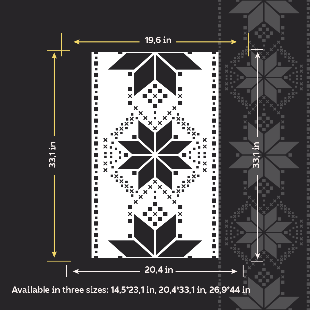 Stylish Ukrainian ornament easily with DFA Vyshyvanka stencil 0.3-1 mm (Z00088)