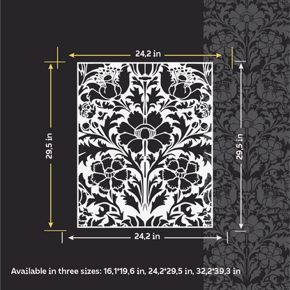 DFA Reusable Stencil "Nature" for Plaster and Paint 0.3–1 mm – William Morris Collection (P00185)