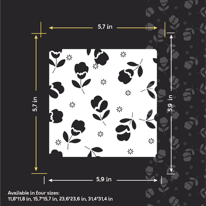 Floral wall patterns – a magical atmosphere for a child's room with DFA 0.3–1 mm (E00102)