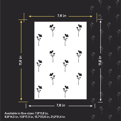 DFA Reusable Stencil "Nature" for Plaster and Paint 0.3–1 mm (P00199)