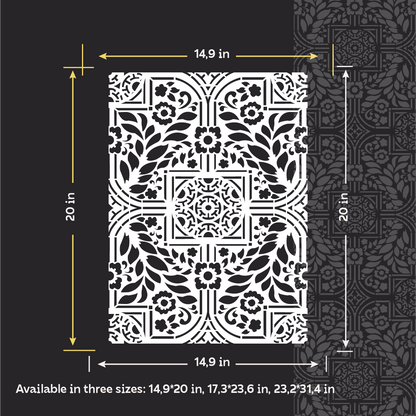 Create modern designs easily with the DFA Geometric Pattern 0.3-1 mm stencil (G00167)