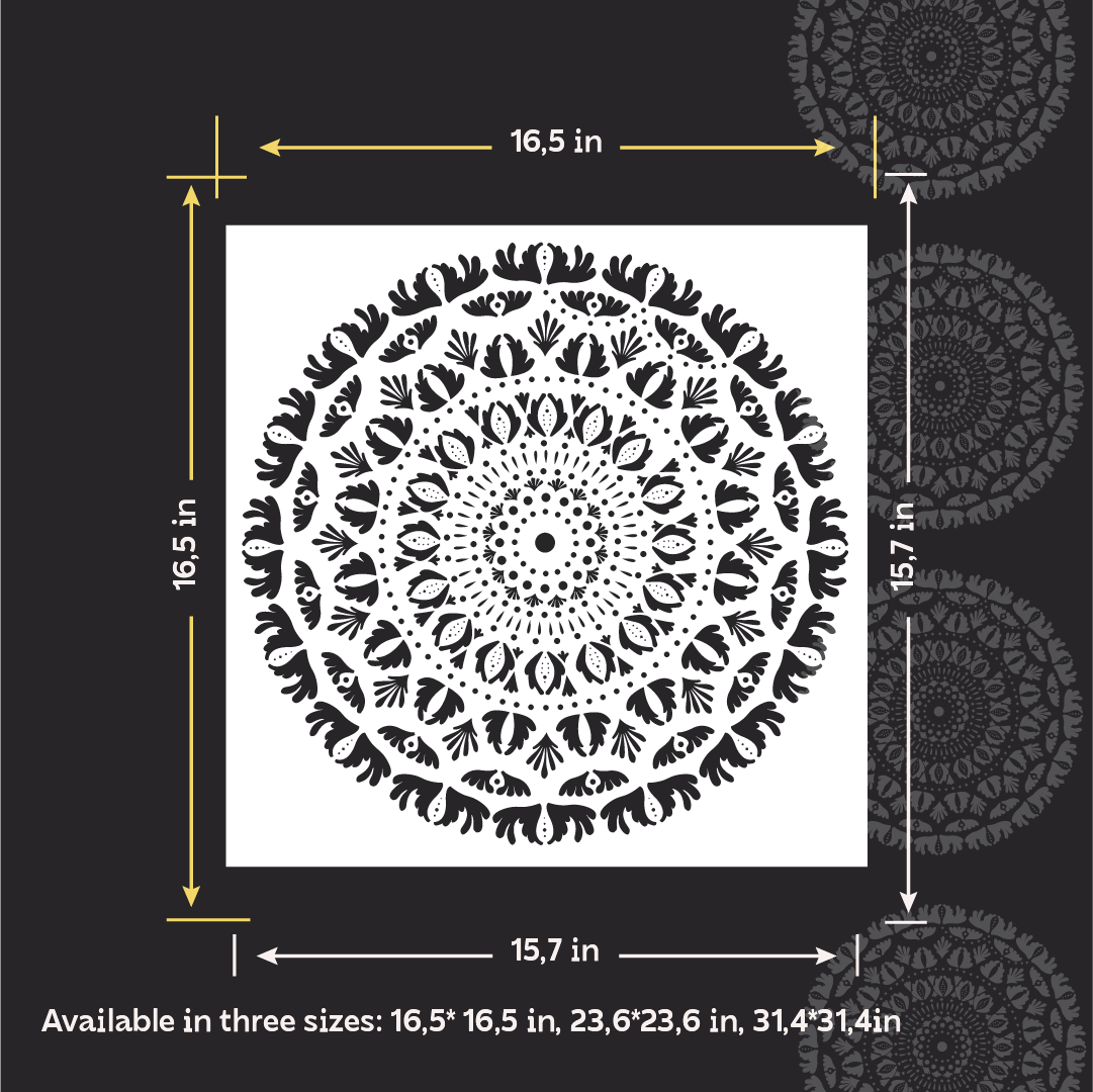 Elegant decorative accent – DFA stencil Round pattern 0.3-1 mm (C00154)