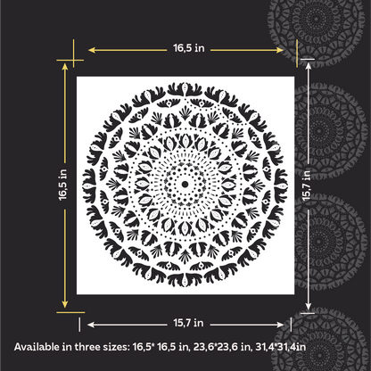 Elegant decorative accent – DFA stencil Round pattern 0.3-1 mm (C00154)