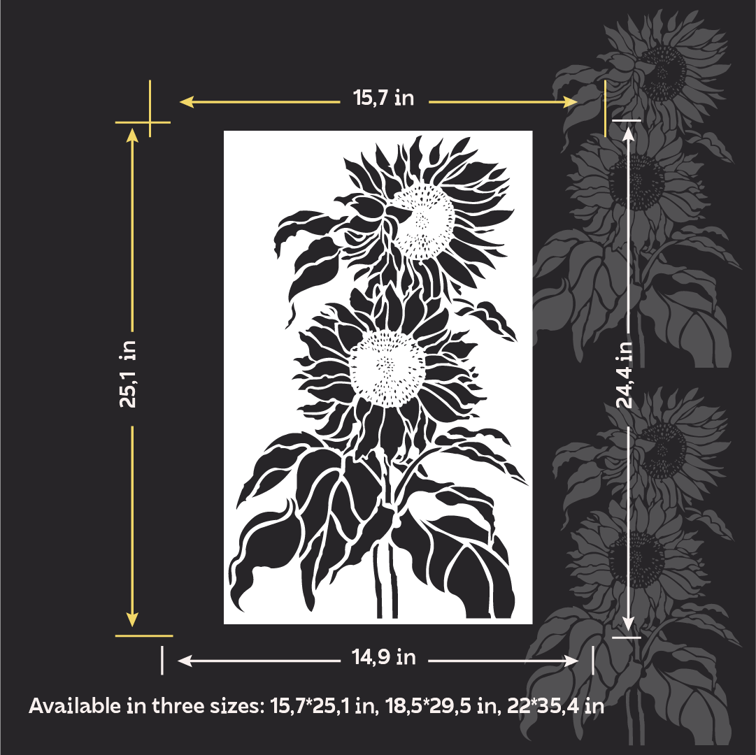 DFA Reusable Stencil "Nature" for Plaster and Paint 0.3–1 mm  (P00195)