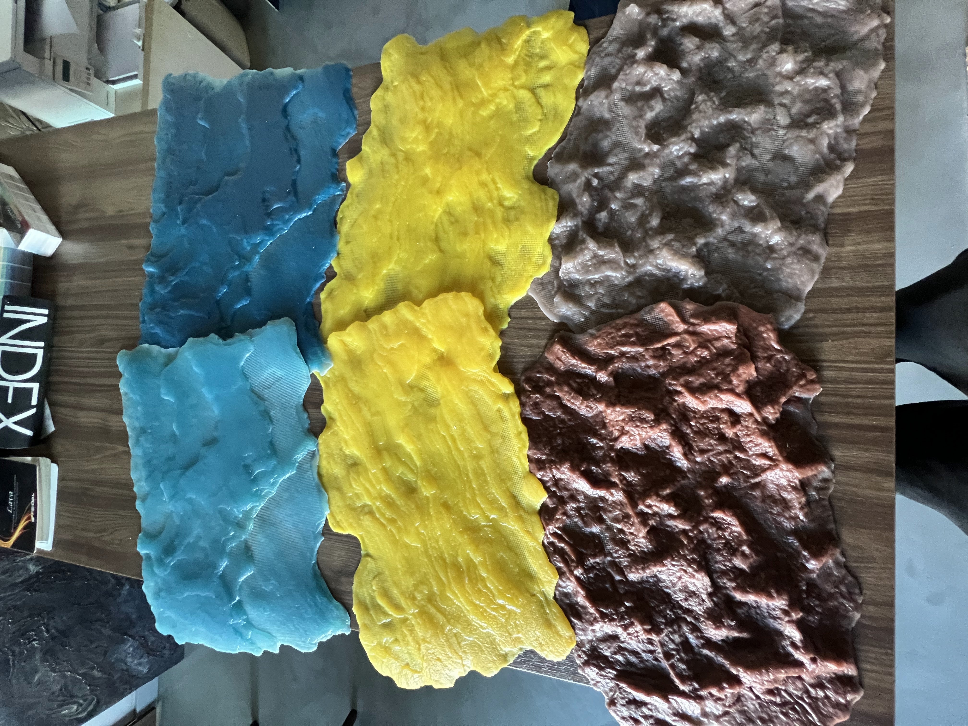 Silicone impression for decoration Stone texture (yellow) W00010