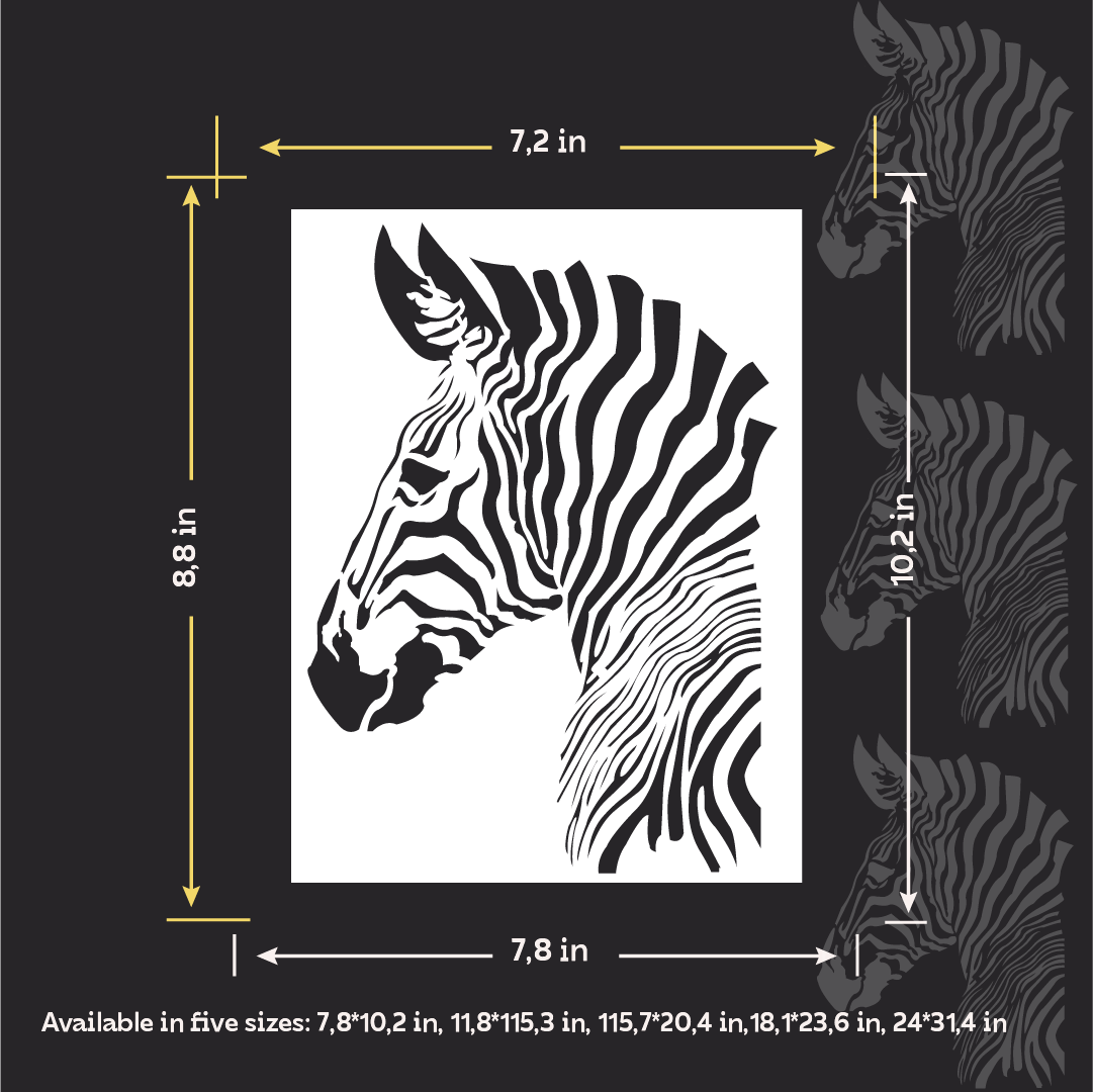 DFA "Zebra" Stencil — create a sense of lightness in your interior. Thickness: 0.3–1 mm (J00080)